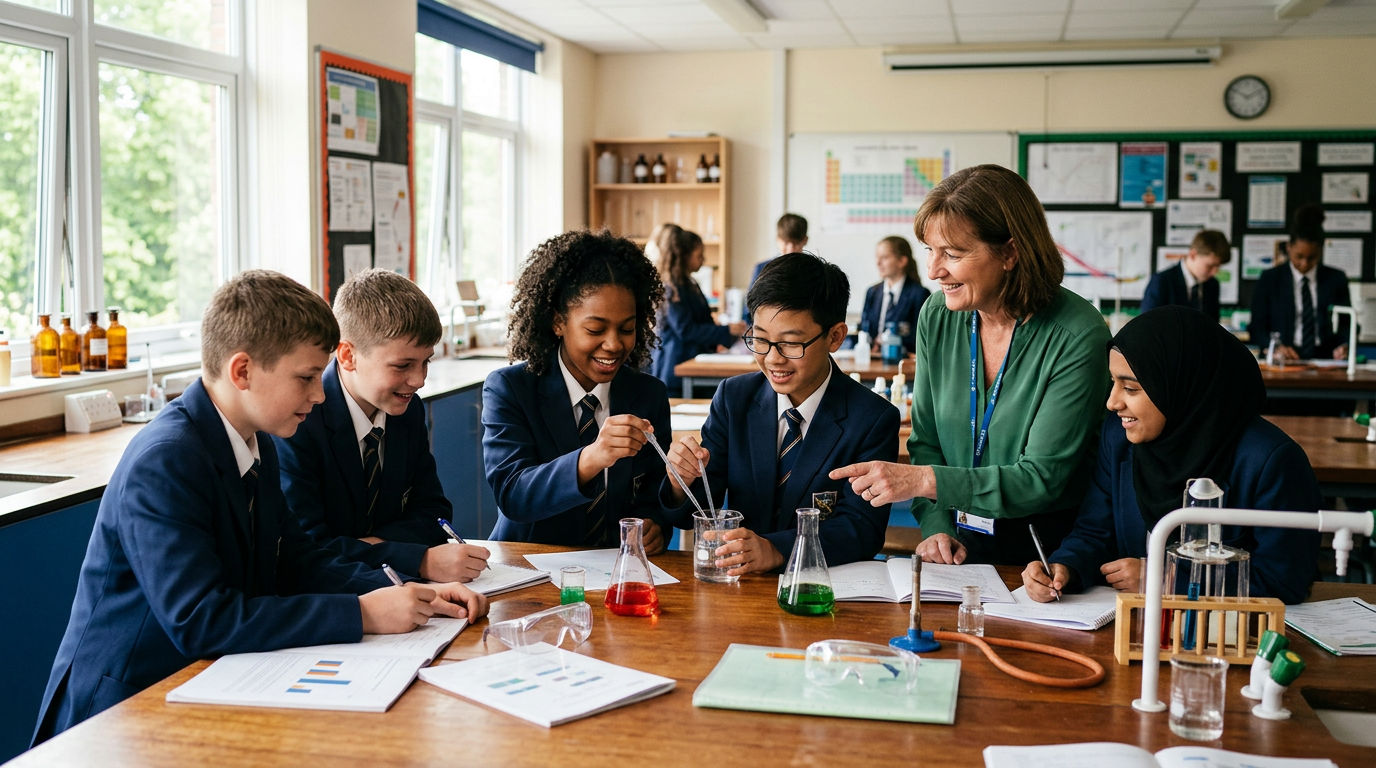 Students working together in a Westoak classroom